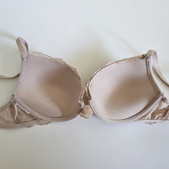 La Vie En Rose 34C Elegant Lace Push-Up Bra - Tan - Picture 3 of 3